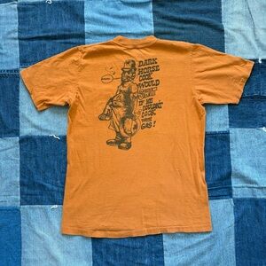 vtg 70s 80s cooking with gas humor hi cru stedman pocket tshirt M burnt orange
